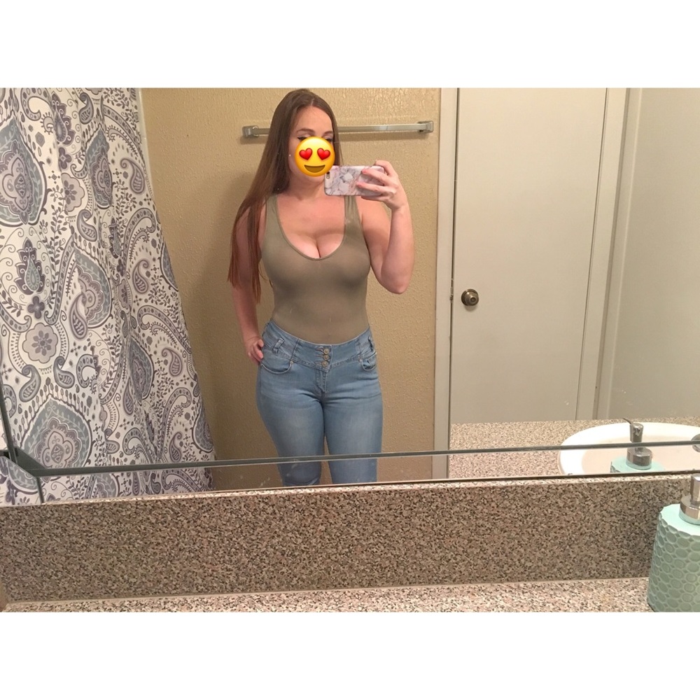 Green Bodysuit with Stappy Back